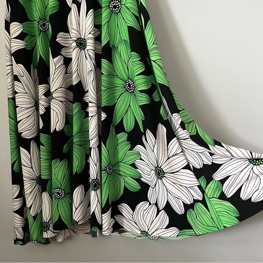 My Michelle Y2K Vintage Daisy Floral Sleeveless Halter Neck Midi Dress Sz Large - Picture 7 of 16